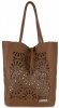 Bőr táska shopper bag Vittoria Gotti barna V577